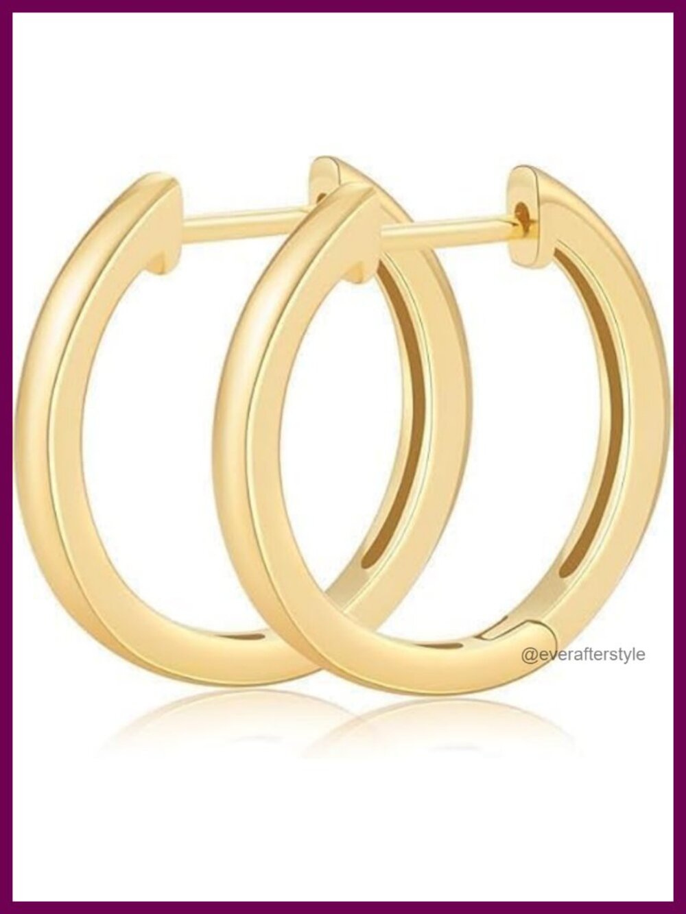 14K Gold Plated Huggie Hoop Earrings for Women Small Minimalist Secure Cuff